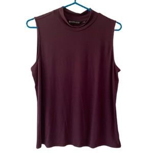 Athleta Threadlight Relaxed Mock Neck Tank Sz M